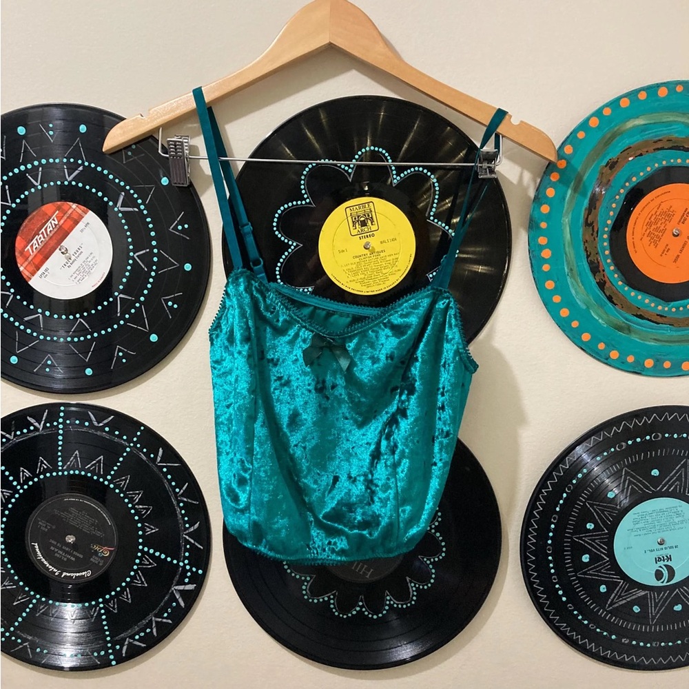 Emerald green vintage pj set